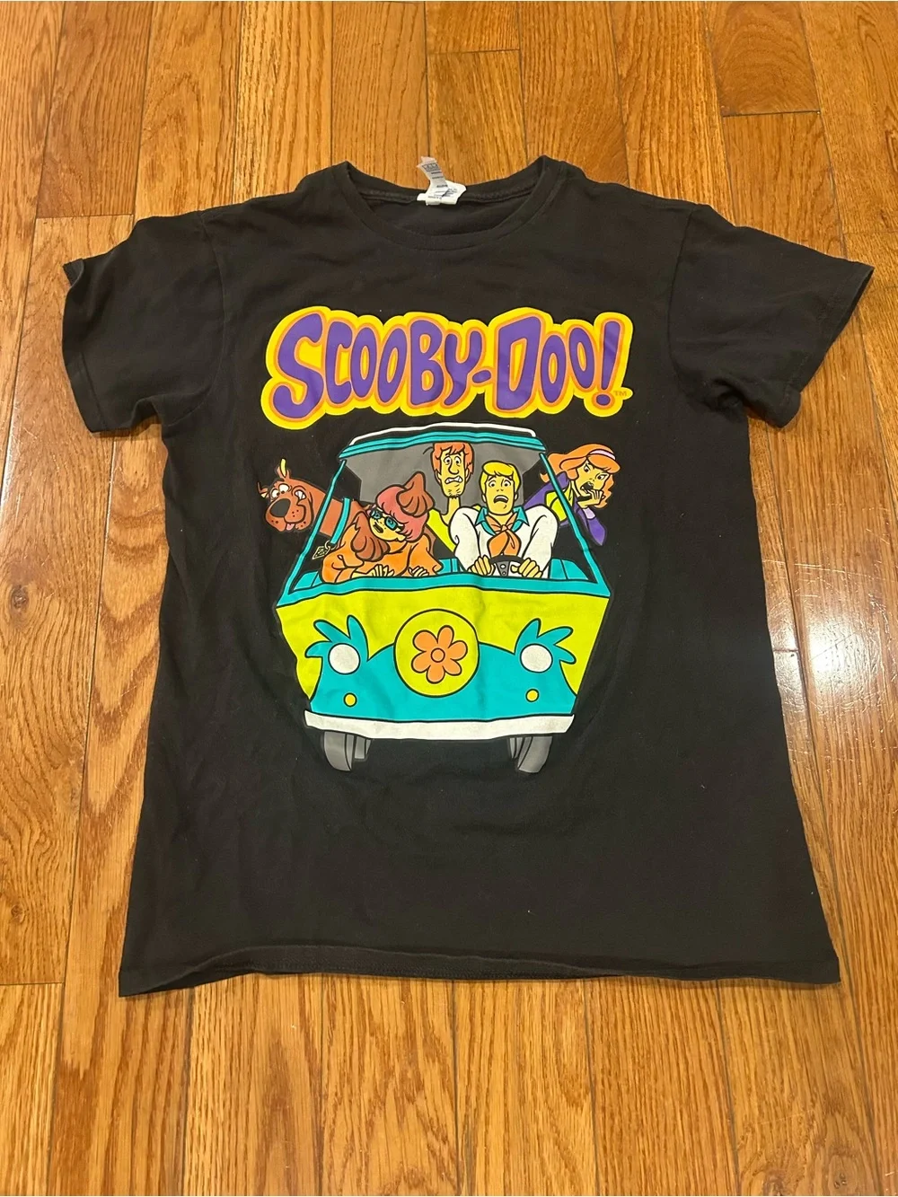 Vintage Scooby-Doo T-Shirt Mystery Machine Gang Delta Pro Weight Small Black S